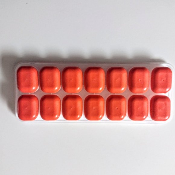 Silicone Ice Cube Freezer Trays ~ Red ~ Set 4 Stack Trays w/Snap Lids ~ Durable - Picture 4 of 11